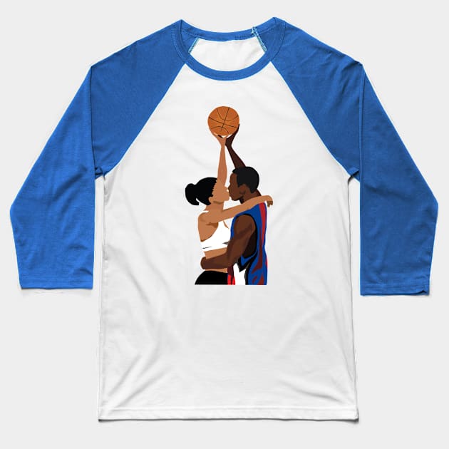 Love and Basketball hip hop Baseball T-Shirt by sillhoutelek